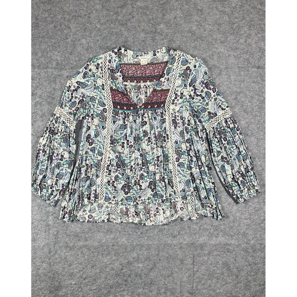 SUNDANCE CATALOG Jessamyn Lace Blouse Size Small Boho Summer